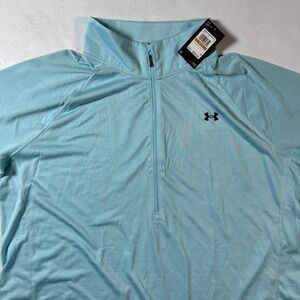 Under Armour Women's 3XL Light Blue 1/4 Zip‎ Pullover Loose Fit Shirt NWT
